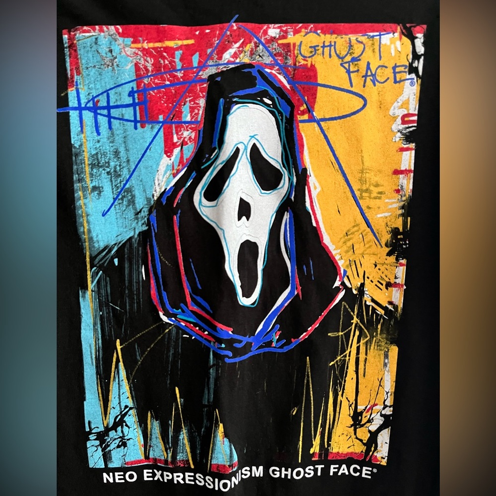 Ghost Face The Icon of Halloween 100% Cotton Short Sleeve Graphic T Shirt NWOT - Picture 2 of 4